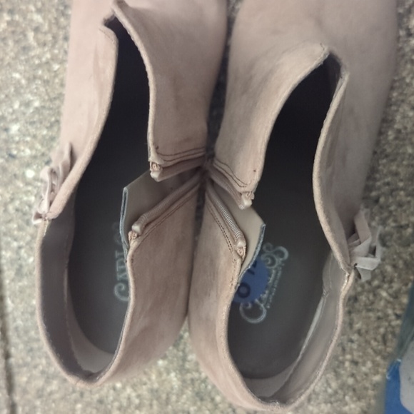 Tan Booties with Fringe - Picture 5 of 8